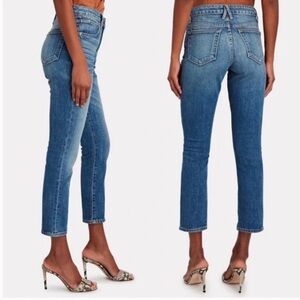 SLVRLAKE Lou Lou Cropped straight leg Jeans Blue Skies Wash 29